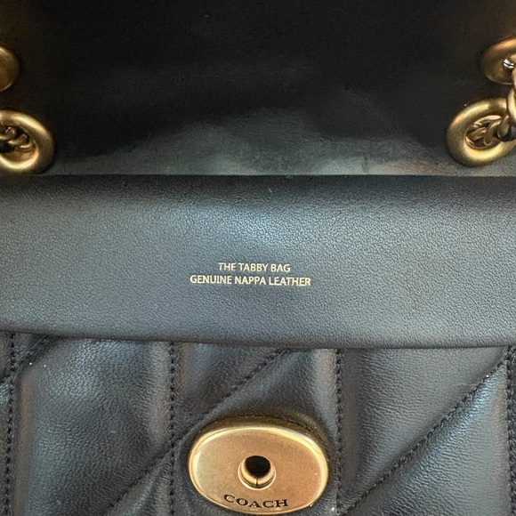 Coach Tabby 20 Black Quilted crossbody - Picture 2 of 5